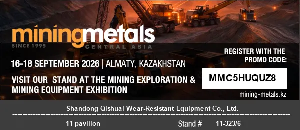 Almaty တွင် MININGWORLD CENTRAL ASIA 2026 ကိုတက်ရောက်ရန် Shandong Qishuai ဝတ်ဆင်ရန် ခံနိုင်ရည်ရှိသော ပစ္စည်း